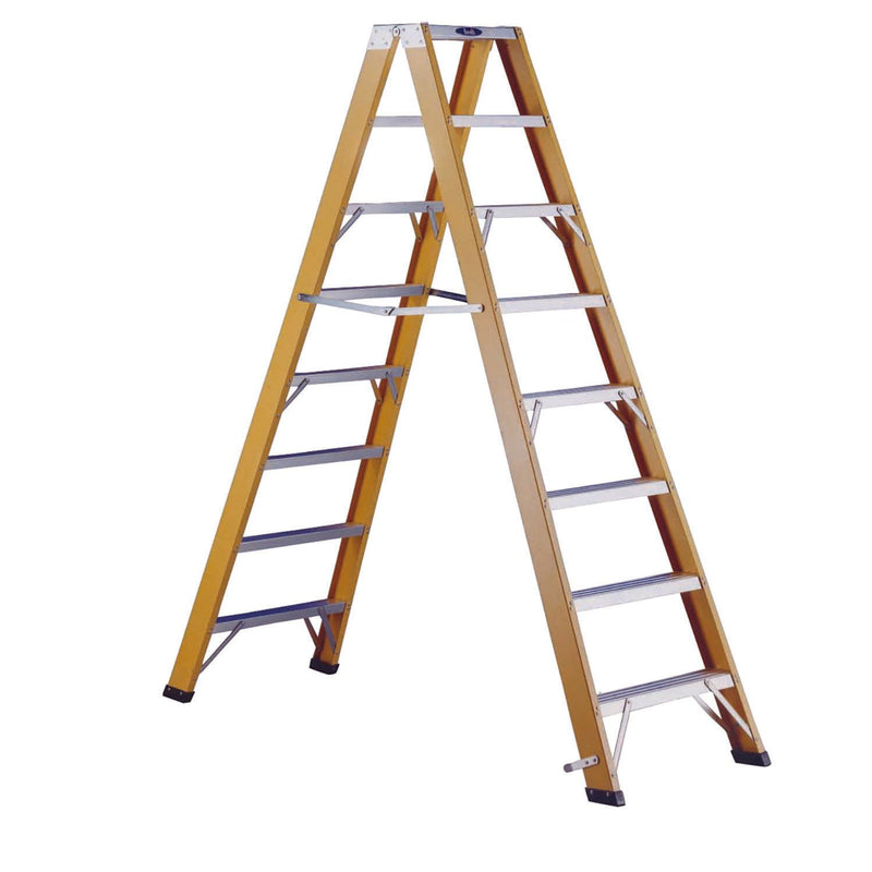 Cimco Werkzeuge - Isolierte Sprossenleiter Stufen-Stehleiter 146508 mit 2x8 Stufen  − 1 Stück