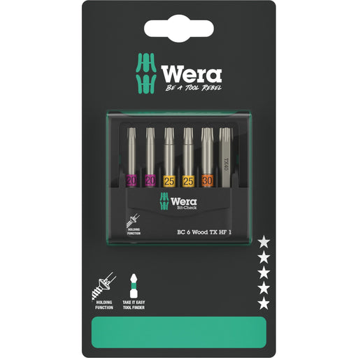 Wera - Bit-Set Bit-Check 6 Wood 05073639001 TX HF 1 SB