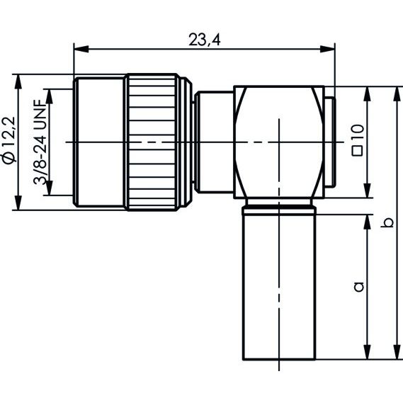 Telegärtner - Koax-Steckverbinder MiniUHF-Kabelwinkelstecker 100024355 cr, G1(RG58C/U) − 5 Stück