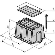 Schroff - Zubehör/Ersatzteile für Sammelschienen Befestigungsbügel 20100028 (VE4) − 4 Packung
