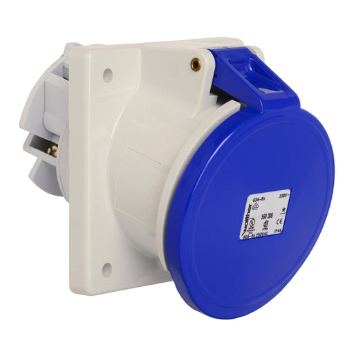 Walther Werke - CEE-Anbausteckdose (IEC 60309) Anbaudose 560306P schräg 63A 3P 6h − 5 Stück