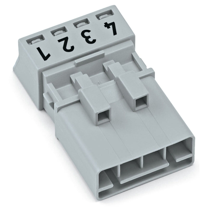 WAGO - Steckverbinder für steckbare Gebäudeinstallation Stecker 890-254 4pol.o.Zugentlast.gr − 50 Stück