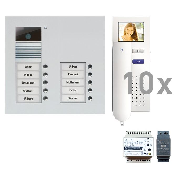 TCS Tür Control - Türsprech-Set Video Außenstation Pack 10 PVU16100-0010 AVU 10 Tasten UP