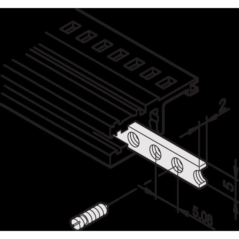 Schroff - Befestigungsteil für Baugruppe mit Rastermaß 482,6 mm (19 Zoll) X-Gewindestreifen 34561384 84TE