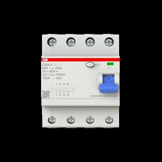 ABB Stotz S&J - Fehlerstrom-Schutzschalter FI-Schutzschalter F204A-40/0,03L pro M Compact