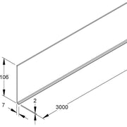 Niedax - Deckel für Kabeltragsystem Verkleidung, Aufständerung VBASB106.7-2.0/3000S 106x3000mm, t=2,0mm − 3 Meter