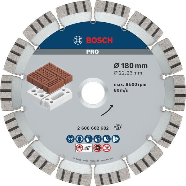 Bosch - Trenn-/Schleifscheibe Diamanttrennscheibe 2608602682 PRO Abrasive