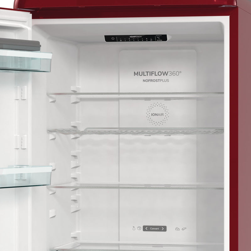Gorenje - Kühl-/Gefrierkombination Kühl/Gefrierkombi ONRK 619 DR-L burgun Retrodesign