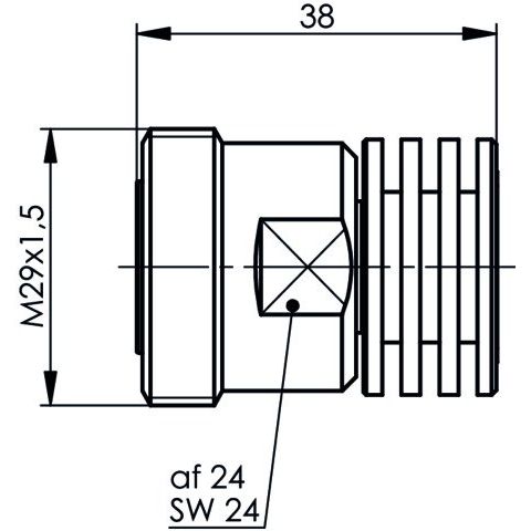 Telegärtner - Abschlusswiderstand 7-16-Abschlusswiderstand 100024560 50Ohm (F) 2W 7,5GHz