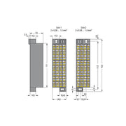 WAGO - Feldbus, Dez. Peripherie - Kommunikations-Modul Rangierwabe 726-322 32p.(4x1,5)G/W33-64S − 24 Stück