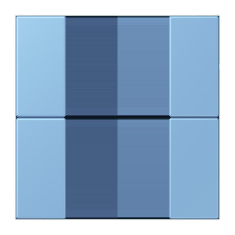 Jung - Abdeckung/Bedienelement für Installationsschalterprogramme Tastensatz 2fach LC 502 TSA 256 bleu ceruleen 59