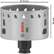 Bosch - Lochsäge PRO Tile PC Plus Lochsäge, 2608901570 70 mm, HS