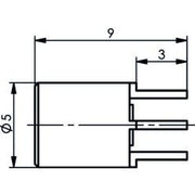 Telegärtner - Koax-Steckverbinder MCX-Anbaubuchse LTP AU 100024999 RASTER 2,54 − 5 Stück