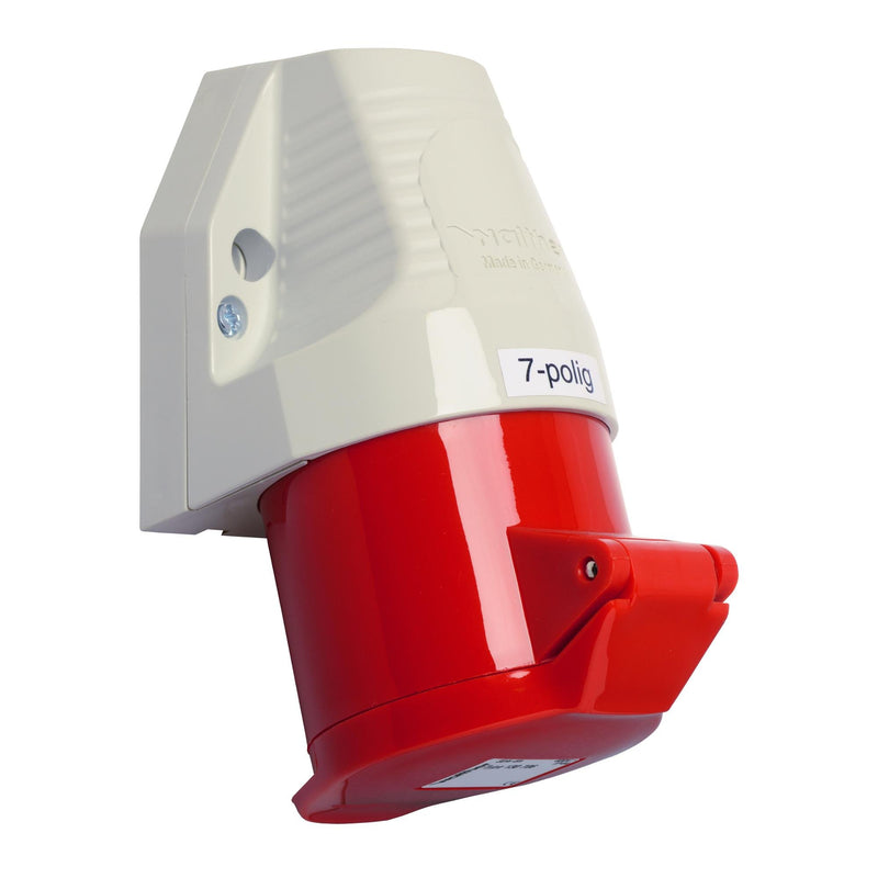 Walther Werke - CEE-Steckdose (IEC 60309) Wandsteckdose 16A 110706 7P 400V 6h IP44 − 1 Stück