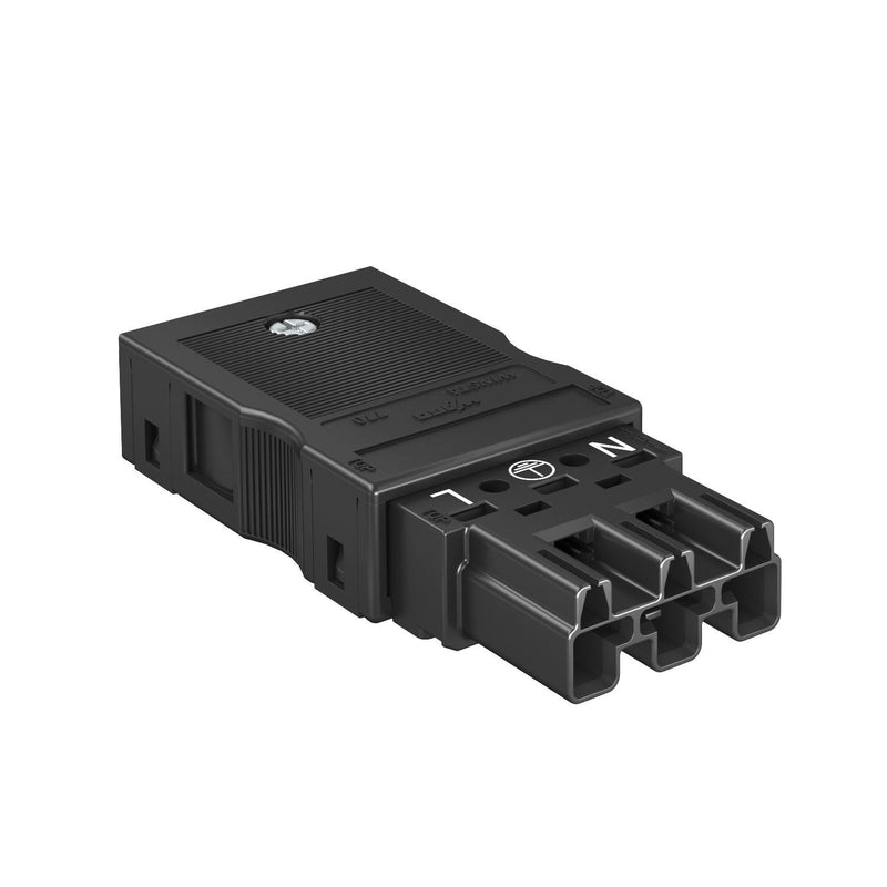 OBO Bettermann - Steckverbinder für steckbare Gebäudeinstallation Steckerteil ST-WIN 3P SW 76x35x15