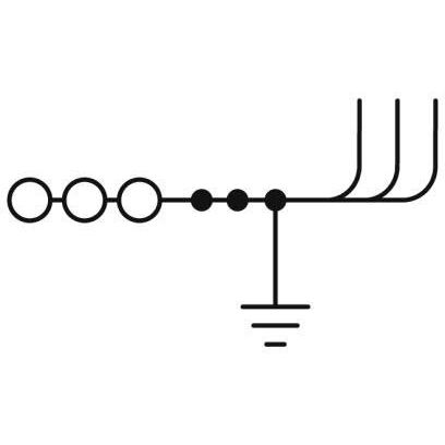 Phoenix Contact - Schutzleiter-Reihenklemme PT 2,5-HEXA/3P-PE − 50 Stück