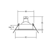 Brumberg Leuchten - Downlight/Strahler/Flutlicht Einbaustrahler GX5,3 26004080 rund, sw