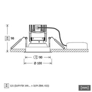 LTS Licht&Leuchten - Downlight/Strahler/Flutlicht LED-Downlight ILVY-FIX100 #658263 930, DALI, ws
