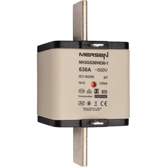 Mersen - Messersicherung NH-Sicherungseinsatz SG NH3GG50V630-1 Gr.3 gG 630A/500V KM