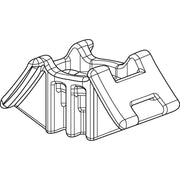HellermannTyton - Befestigungssockel und -element für Kabelbinder Kabelhalter S2CM25 − 500 Stück