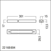 Zumtobel Group - Mechanisches Zubehör/Ersatzteile für Leuchten Rahmen PURE/COMSI #22171511