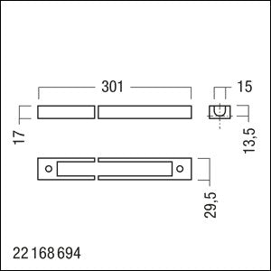 Zumtobel Group - Mechanisches Zubehör/Ersatzteile für Leuchten Rahmen PURE/COMSI #22171511