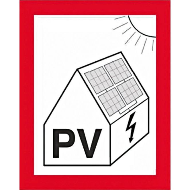 Cimco Werkzeuge - Warn-/Hinweisschild Brandschutzzeichen 182799 Hinw. PV-Anl+Batt