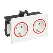 Rehau - Steckdose 2-fach BRK 2STD rws/rt SIGNA IN rws