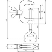 DEHN - Erdanschlussklemme Erdungsklemme EK445AQ616TGTZN 3/8 - 1 1/4, 6-16mmq