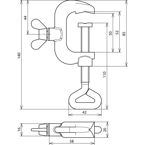 DEHN - Erdanschlussklemme Erdungsklemme EK445AQ616TGTZN 3/8 - 1 1/4, 6-16mmq