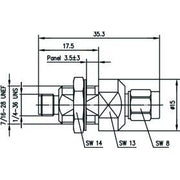 Telegärtner - Überspannungsableiter für Informations-/MSR-Technik R-SMA-Überspann.ableiter 100024837 Rev.AU(F/Rev-M/Rev)