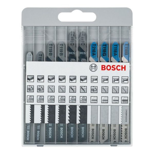 Bosch - Sägeblatt Sortiment 10-tlg. Stichsägeblatt-Set 2607010630 Basic for Metal and