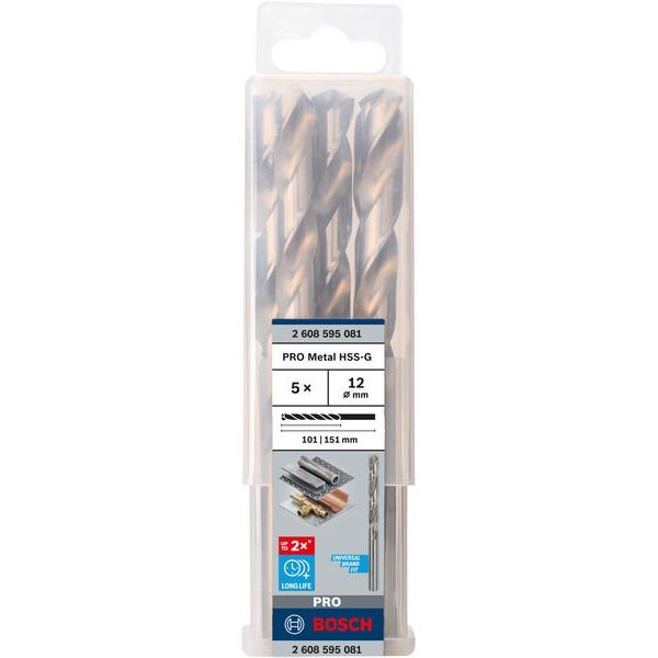 Bosch - Bohrer PRO Metal HSS-G 2608595081 Spiralbohrer 12 x