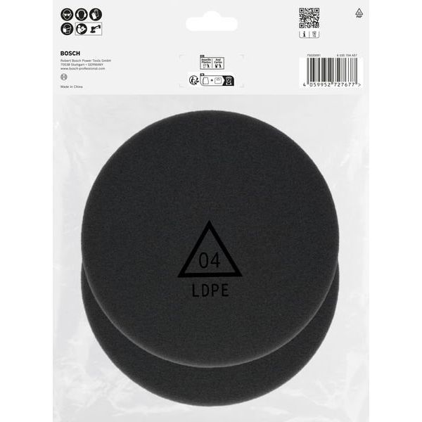 Bosch - Systemzubehör für Schleifen/Polieren (Akku/elektrisch/Druckluft) Polierschwamm, 125 2608623365(VE2) mm, Finish, 2 Stk