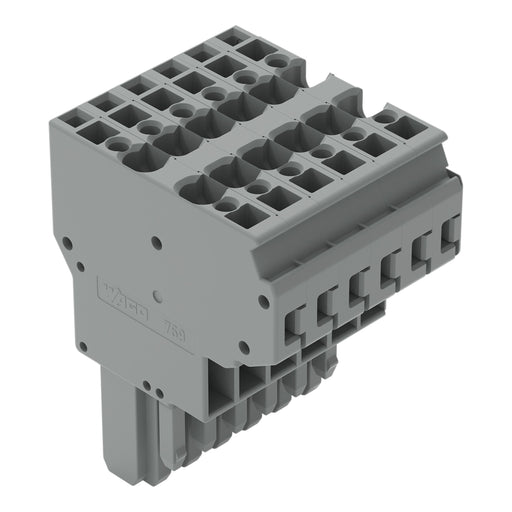 WAGO - Ein- und mehrpolige Klemmenleiste 2-Leiter-Federleiste 769-126 CAGECLAMP,4mm²,gr − 10 Stück