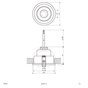 EVN Lichttechnik - Downlight/Strahler/Flutlicht P-LED Einbauleuchte P 20030102 ws 700mA 3W 3000K