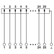 Phoenix Contact - Übergabemodul Modul FLKMS-D25 SUB/S − 5 Stück