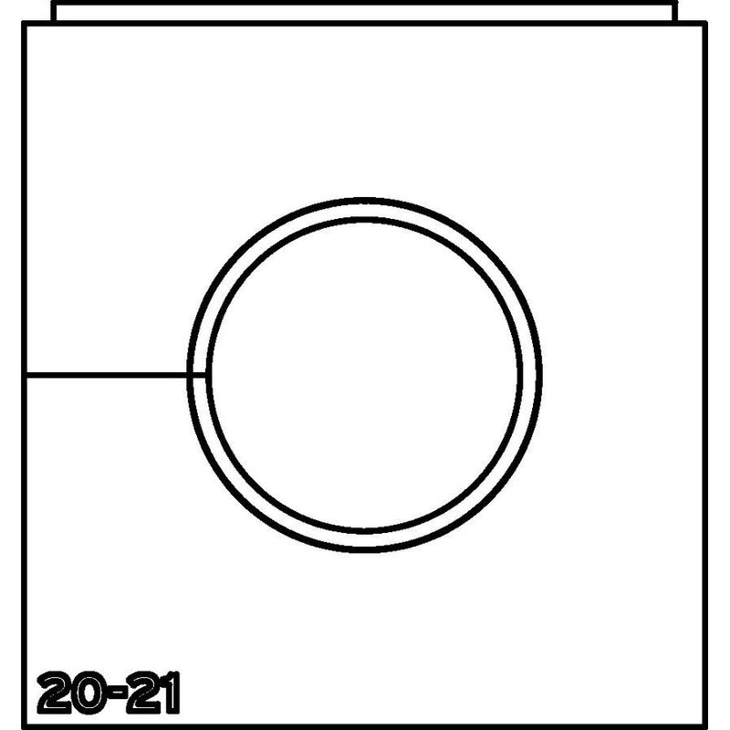 HellermannTyton - Kabelführung für Gehäuse/Schränke Einfachtülle VP-L_20-21 VarioPlate 20-21 mm − 10 Stück
