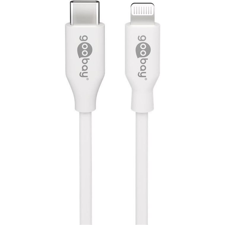 Goobay - Zubehör/Ersatzteile für Batterie/Akku/Ladegerät Sync/Ladekabel 39444 0,5m,Lightning-USB-C