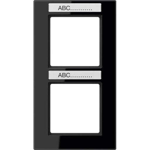Jung - Abdeckrahmen Rahmen 2-f Schriftf. senkr AC 582 BFNA SW schwarz