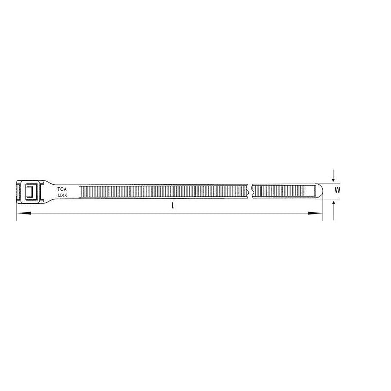 HellermannTyton - Kabelbinder PE400 PA66 YE 100 400x9mm, gelb − 12000 Stück