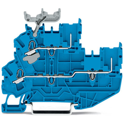 WAGO - Durchgangs-Reihenklemme 1Leiter/1PinDoppelstockkl. 2022-2204/999-953 2,5 mm²,blau − 50 Stück
