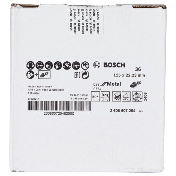 Bosch - Trenn-/Schleifscheibe PRO R574 Fiberscheibe, 2608607254 115 mm, G36