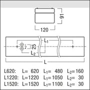 Zumtobel Group - Decken - /Wandleuchte LED - Wannenleuchte PERLUCE O #42182767 4600 - 840L1520LDEIP54
