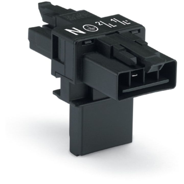 WAGO - Kompaktverteiler für steckbare Gebäudeinstallation T-Verteiler 4-polig 890-626 Kod. A,schwarz − 25 Stück
