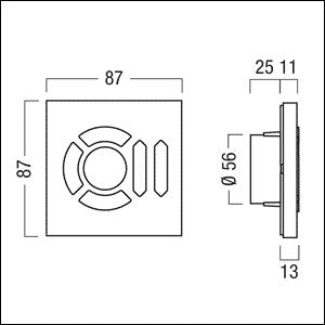 Zumtobel - Bussystem-Mehrfach Bediengerät ws LM-CCW 1/2/3 Li/Be f. Lichtsteuerung