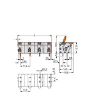 WAGO - Leiterplattenklemme 2601-1503 1,5mm²,gr − 70 Stück
