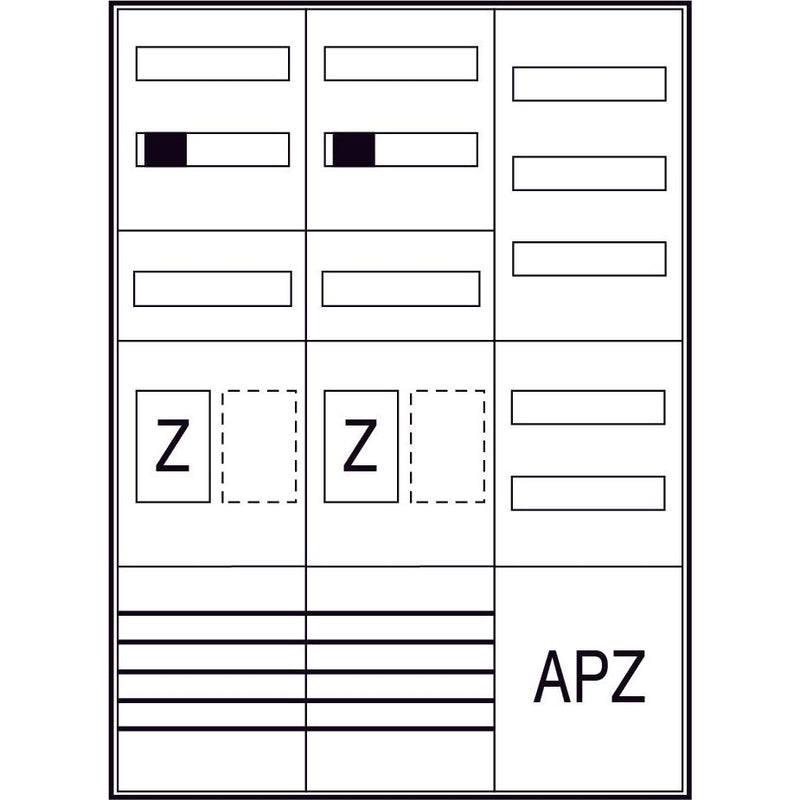 ABN - Zähler-Komplettschrank Zählerschrank S37EA422 eHZ 2Z 2R 1V1APZ