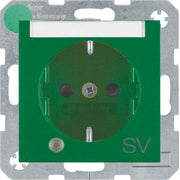 Berker - Steckdose SCHUKO-Steckdose gn matt 41101913 Kontroll-LED