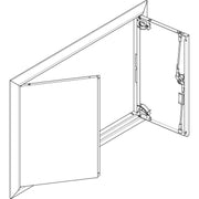 ABN - Tür/Bedientableau (Schaltschrank) Blendrahmen mit Volltüre GBRU33T f.Flachvert.,3x3reih